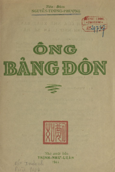 Ông Bảng Đôn (NXB Trịnh Như Luân 1944) - Nguyễn Tường Phượng, 52 Trang