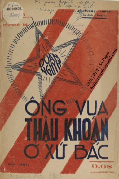 Ông Vua Thâu Khoán Ở Xứ Bắc (NXB Lang Tuyết 1936) - Đoàn Nguyên, 54 Trang
