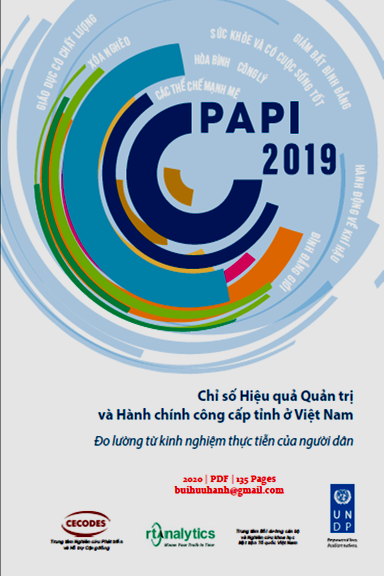PAPI 2019 Chỉ Số Hiệu Quả Quản Trị Và Hành Chính Công Cấp Tỉnh Ở Việt Nam - Nhiều Tác Giả, 135 Trang
