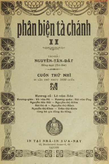 Phân Biện Tà Chánh Cuốn 2 (NXB Xưa Nay 1940) - Nguyễn Tấn Đắt, 24 Trang