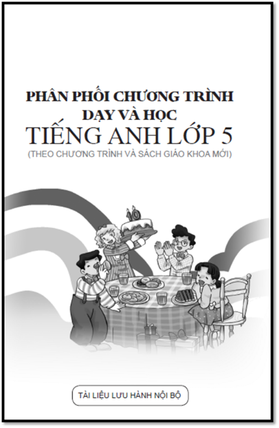 Phân Phối Chương Trình Dạy Và Học Tiếng Anh Lớp 5 (NXB Giáo Dục 2017) - Hoàng Văn Vân, 36 Trang