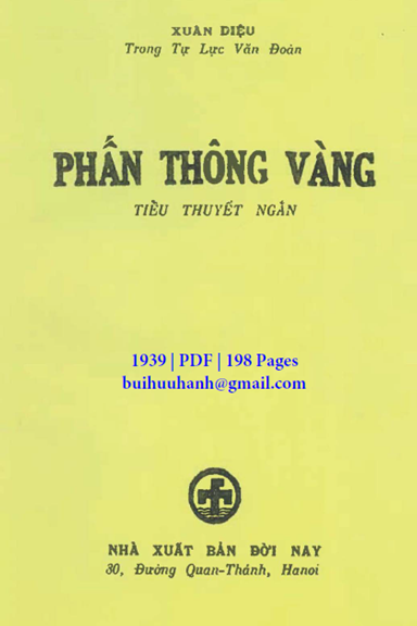 Phấn Thông Vàng (NXB Đời Nay 1939) - Xuân Diệu, 198 Trang