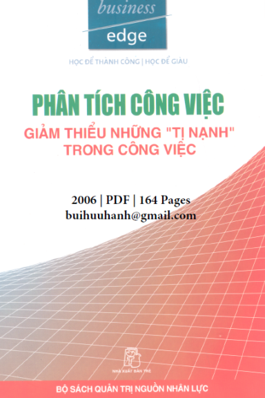 Phân Tích Công Việc (NXB Trẻ 2006) - Howard Senter, 164 Trang