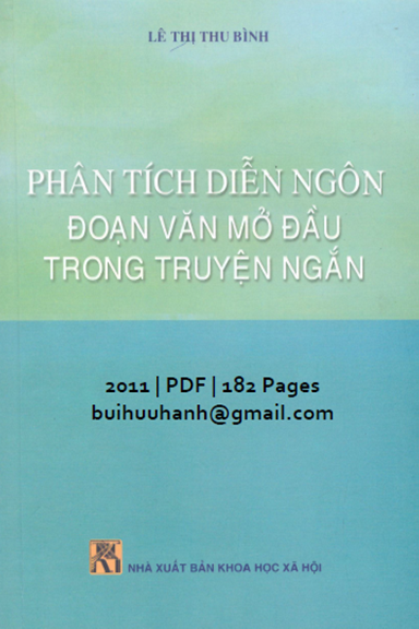 Phân Tích Diễn Ngôn Đoạn Văn Mở Đầu Trong Truyện Ngắn (NXB Khoa Học Xã Hội 2011) - Lê Thị Thu Bình