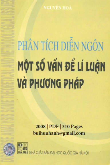 Phân Tích Diễn Ngôn Một Số Vấn Đề Lí Luận Và Phương Pháp (NXB Đại Học Quốc Gia 2008) - Nguyễn Hòa