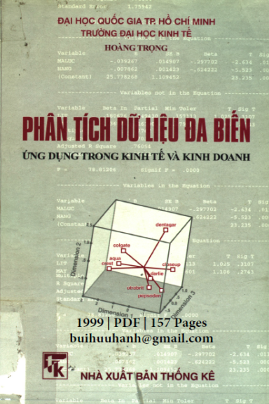 Phân Tích Dữ Liệu Đa Biến Ứng Dụng Trong Kinh Tế Và Kinh Doanh (NXB Thống Kê 1999) - Hoàng Trọng