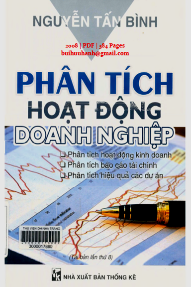 Phân Tích Hoạt Động Doanh Nghiệp (NXB Thống Kê 2008) - Nguyễn Tấn Bình, 384 Trang