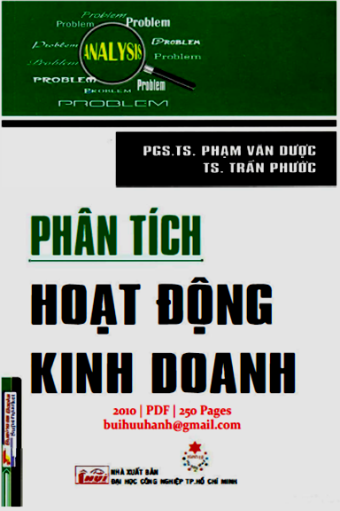 Phân Tích Hoạt Động Kinh Doanh (NXB Đại Học Công Nghiệp 2010) - Phạm Văn Dược, 250 Trang