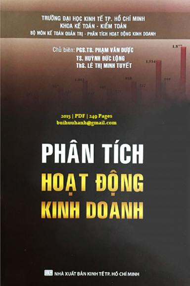 Phân Tích Hoạt Động Kinh Doanh (NXB Kinh Tế 2015) - Phạm Văn Dược, 249 Trang