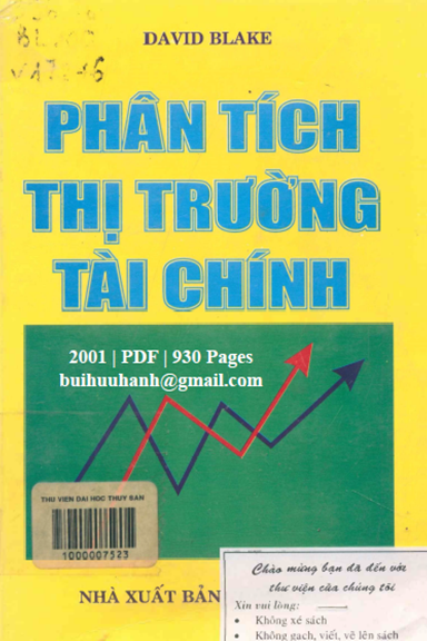 Phân Tích Thị Trường Tài Chính (NXB Thống Kê 2001) - David Blake, 930 Trang