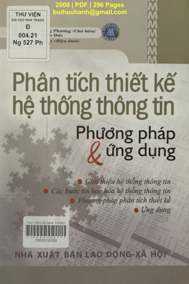 Phân Tích Thiết Kế Hệ Thống Thông Tin (NXB Lao Động Xã Hội 2008) - Nguyễn Hồng Phương, 296 Trang