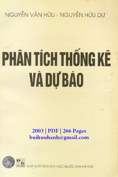 Phân Tích Thống Kê Và Dự Báo (NXB Đại Học Quốc Gia 2003) - Nguyễn Văn Hữu, 266 Trang