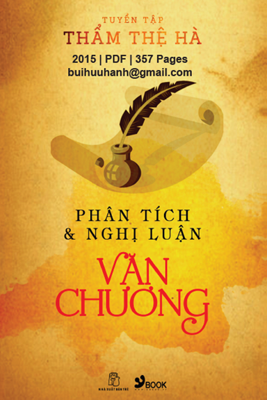 Phân Tích Và Nghị Luận Văn Chương (NXB Trẻ 2015) - Thẩm Thệ Hà, 357 Trang