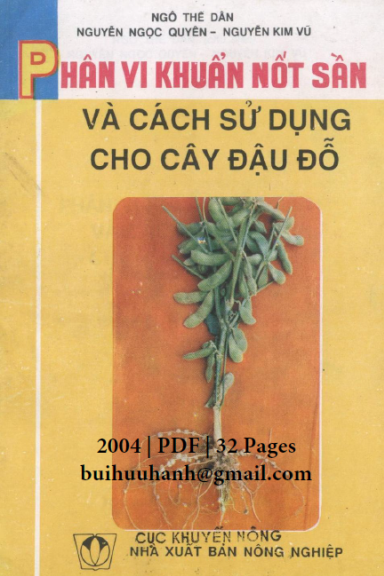 Phân Vi Khuẩn Nốt Sần Và Cách Sử Dụng Cho Cây Đậu Đỗ (NXB Nông Nghiệp 2004) - Ngô Thế Dân, 32 Trang