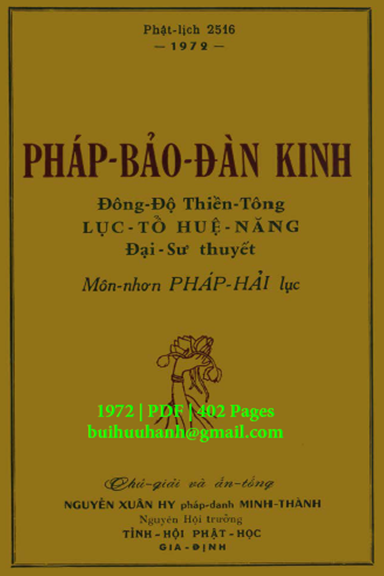Pháp Bảo Đàn Kinh (NXB Sen Vàng 1972) - Huệ Năng, 402 Trang