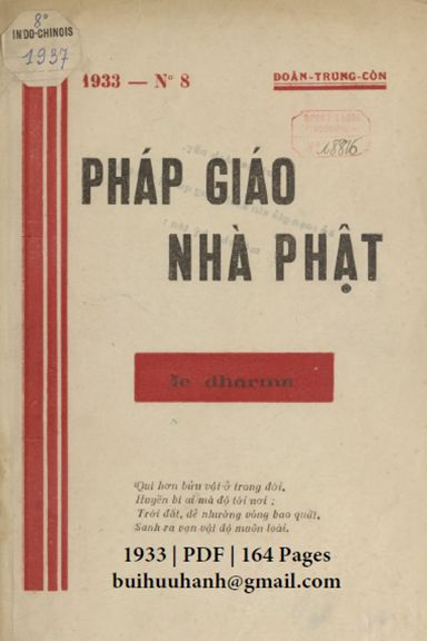 Pháp Giáo Nhà Phật (NXB Sài Gòn 1933) - Đoàn Trung Còn, 164 Trang