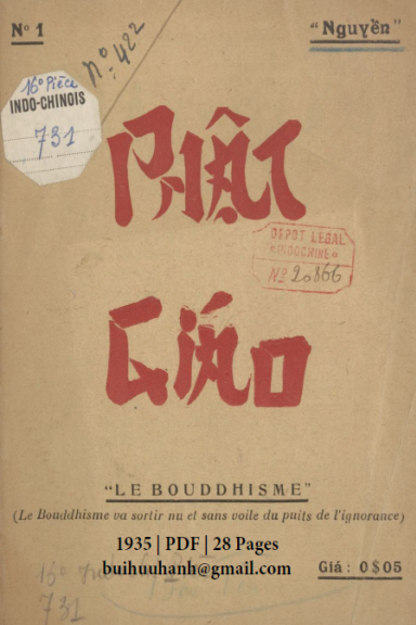 Phật Giáo (NXB Bảo Tồn 1935) - Nguyễn Kim Muôn, 28 Trang
