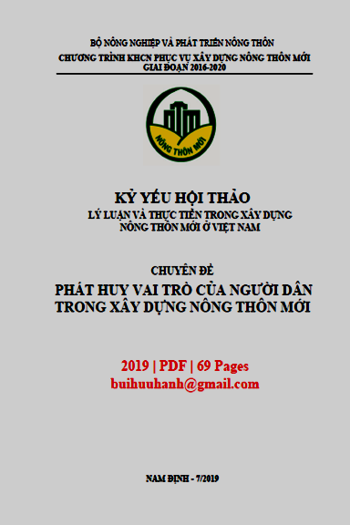 Phát Huy Vai Trò Của Người Dân Trong Xây Dựng Nông Thôn Mới (NXB Nam Định 2019) - Bạch Quốc Khang