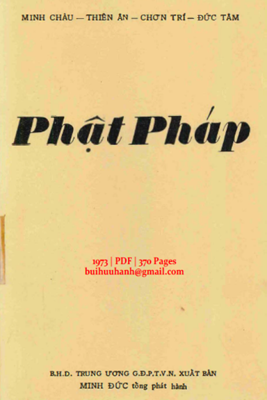 Phật Pháp (NXB Minh Đức 1973) - Thích Minh Châu, 370 Trang