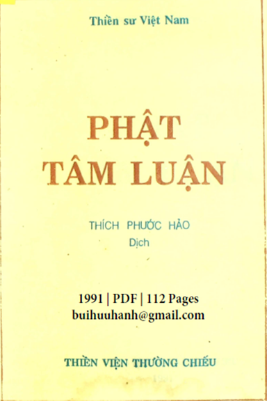 Phật Tâm Luận (NXB Thường Chiếu 1991) - Thích Phước Hảo, 112 Trang