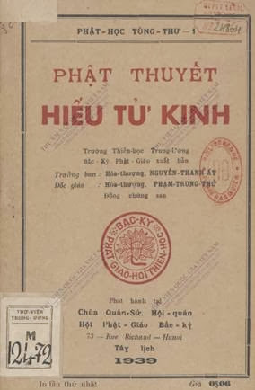 Phật Thuyết Hiếu Tử Kinh (NXB Hà Nội 1939) - Nguyễn Thanh Ất, 29 Trang
