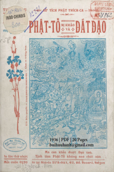 Phật Tổ Bị Khão Và Đắt Đạo (NXB Xưa Nay 1936) - Đạt Ma, 20 Trang