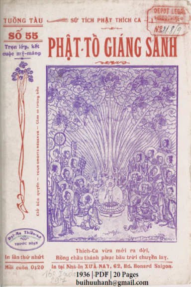 Phật Tổ Giáng Sanh (NXB Xưa Nay 1936) - Đạt Ma, 20 Trang