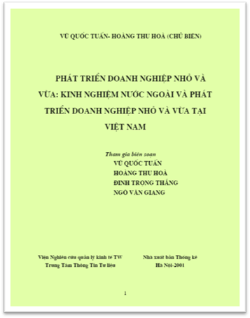 Phát Triển Doanh Nghiệp Nhỏ Và Vừa (NXB Thống Kê 2001) - Vũ Quốc Tuấn, 110 Trang