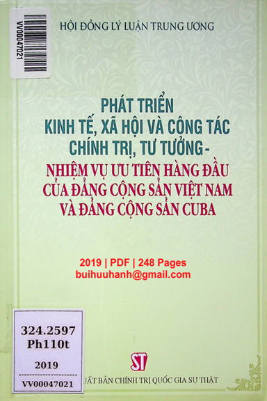 Phát Triển Kinh Tế, Xã Hội Và Công Tác Chính Trị, Tư Tưởng (NXB Chính Trị 2019) - Nhiều Tác Giả
