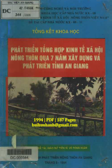Phát Triển Tổng Hợp Kinh Tế Xã Hội Nông Thôn Qua 7 Năm Xây Dựng Và Phát Triển Tỉnh An Giang