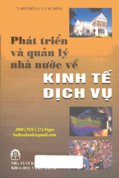 Phát Triển Và Quản Lý Kinh Tế Dịch Vụ (NXB Khoa Học Kỹ Thuật 2000) - Bùi Tiến Quý, 274 Trang