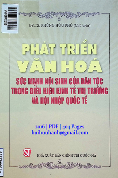 Phát Triển Văn Hóa (NXB Chính Trị 2016) - Phùng Hữu Phú, 404 Trang