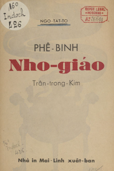 Phê Bình Nho Giáo Trần Trọng Kim (NXB Mai Lĩnh 1940) - Ngô Tất Tố, 80 Trang
