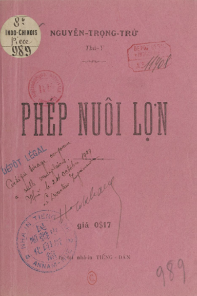 Phép Nuôi Lợn (NXB Tiếng Dân 1929) - Nguyễn Trọng Trử, 68 Trang
