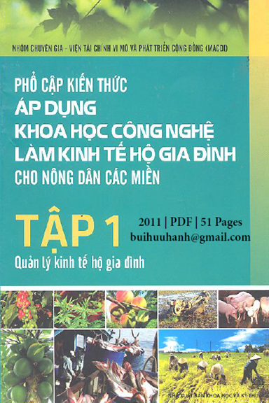 Phổ Cập Kiến Thức Áp Dụng Khoa Học Công Nghệ Làm Kinh Tế Hộ Gia Đình Cho Nông Dân Các Miền Tập 1