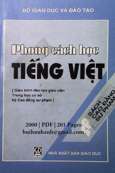 Phong Cách Học Tiếng Việt (NXB Giáo Dục 2000) - Đinh Trọng Lạc, 201 Trang