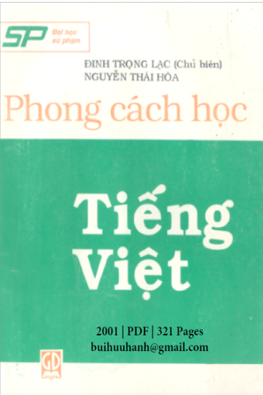 Phong Cách Học Tiếng Việt (NXB Giáo Dục 2001) - Đinh Trọng Lạc, 320 Trang
