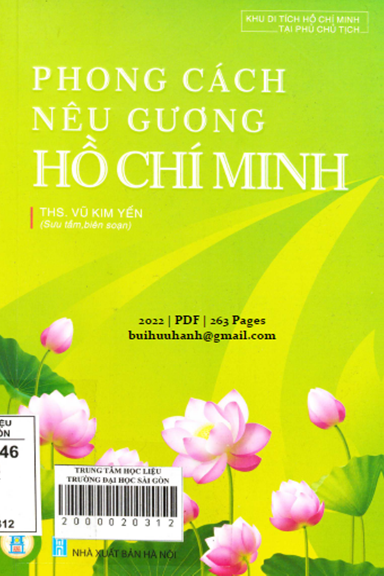 Phong Cách Nêu Gương Hồ Chí Minh (NXB Hà Nội 2022) - Vũ Kim Yến, 263 Trang