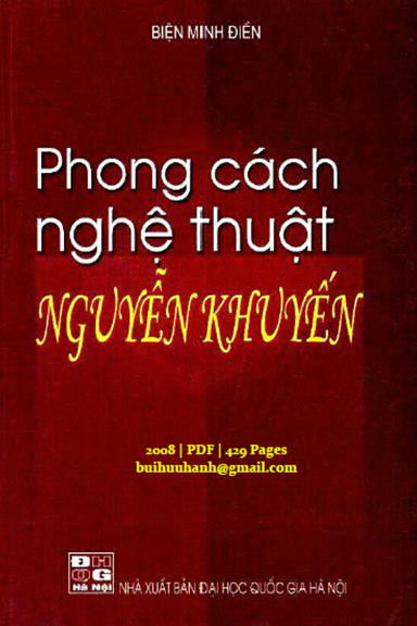 Phong Cách Nghệ Thuật Nguyễn Khuyến (NXB Đại Học Quốc Gia 2008) - Biện Minh Điền, 429 Trang