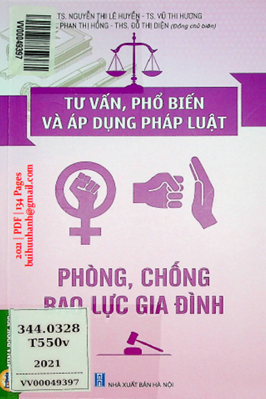Phòng, Chống Bạo Lực Gia Đình (NXB Hà Nội 2021) - Nguyễn Thị Lê Huyền, 134 Trang