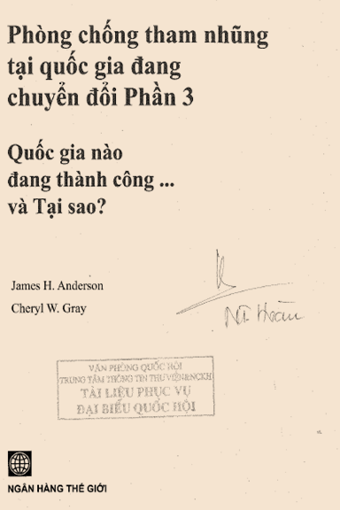 Phòng Chống Tham Nhũng Tại Quốc Gia Đang Chuyển Đổi Phần 3 - Anderson H. James, 125 Trang