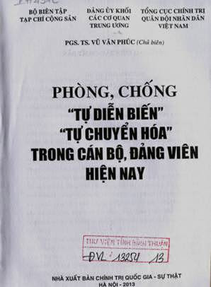 Phòng Chống Tự Diễn Biến Tự Chuyển Hóa Trong Cán Bộ Đảng Viên Hiện Nay - Vũ Văn Phúc, 539 Trang