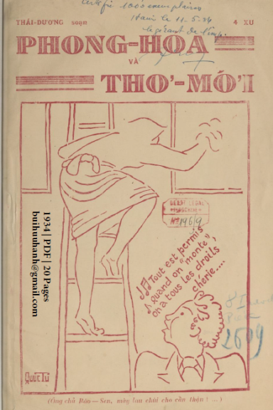 Phong Hóa Và Thơ Mới (NXB Lê Cường 1934) - Thái Dương, 20 Trang