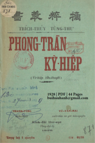 Phong Trần Kỳ Hiệp (NXB Kính Đài 1928) - Thanh Tùng, 44 Trang