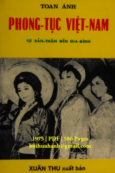 Phong Tục Việt Nam (NXB Xuân Thu 1975) - Toan Ánh, 580 Trang