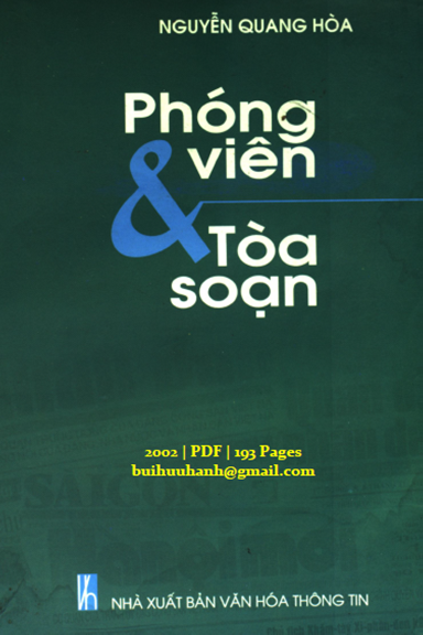 Phóng Viên Và Tòa Soạn (NXB Văn Hóa Thông Tin 2002) - Nguyễn Quang Hòa, 193 Trang