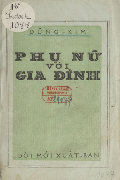 Phụ Nữ Với Gia Đình (NXB Đời Mới 1943) - Dũng Kim, 212 Trang