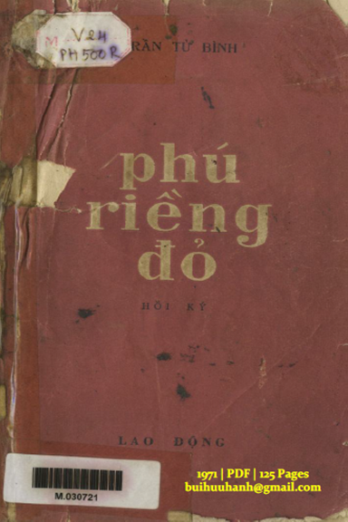 Phú Riềng Đỏ (NXB Lao Động 1971) - Trần Tử Bình, 125 Trang