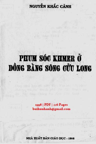 Phum Sóc Khmer Ở Đồng Bằng Sông Cửu Long (NXB Giáo Dục 1998) - Nguyễn Khắc Cảnh, 226 Trang