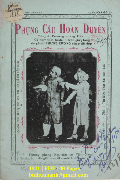 Phụng Cầu Hoàn Duyên (NXB Tín Đức Thư Xã 1931) - Trương Quang Tiền, 48 Trang